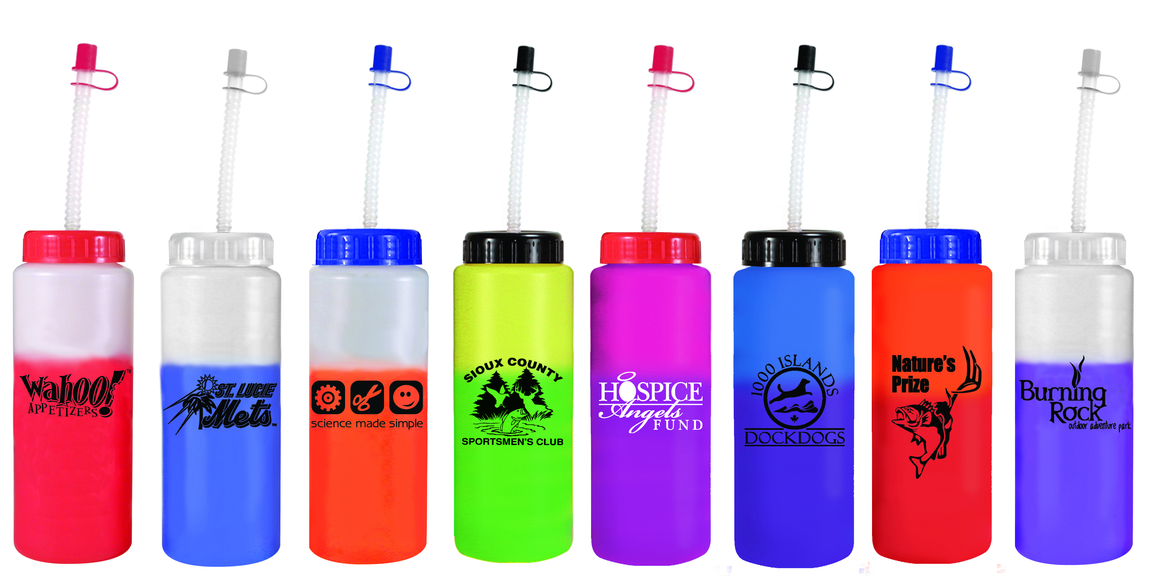 32 oz. Mood Sports Bottle with Flexible Straw