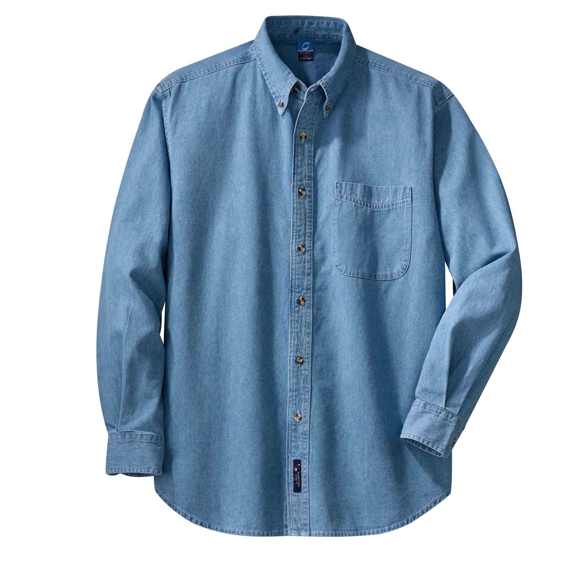 Port & Company® - Long Sleeve Value Denim Shirt