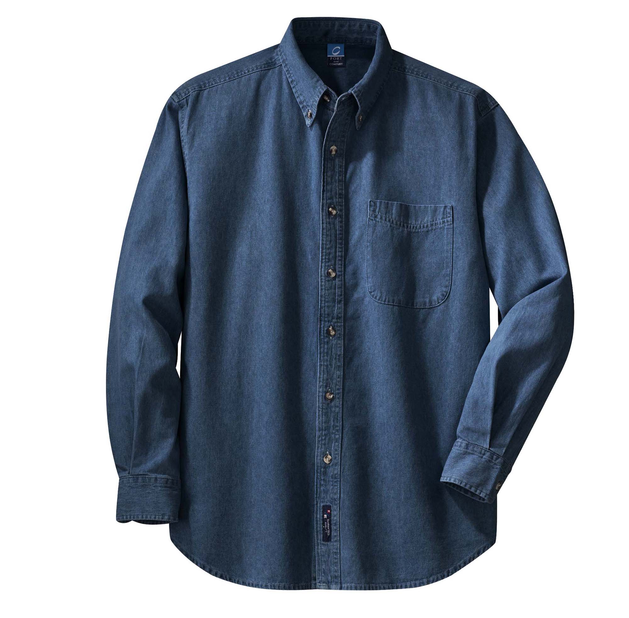 Port & Company® - Long Sleeve Value Denim Shirt