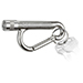 Metal Carabiner Flashlight with Split Ring Attachment