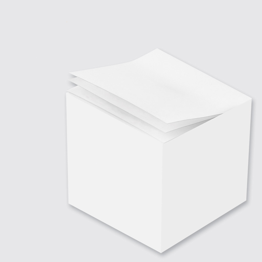 Custom Printed Notes Cube - White Blank Sheet