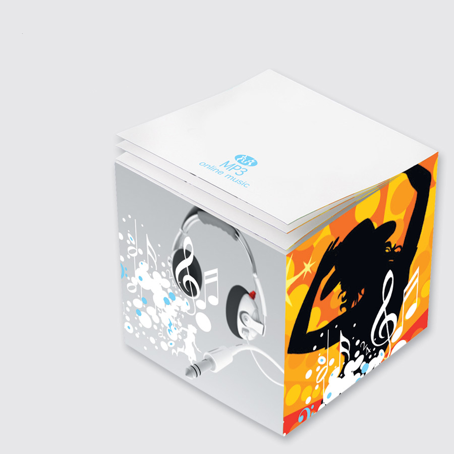 Custom Printed Notes Cube - White Blank Sheet