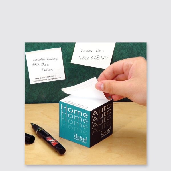 Custom Printed Notes Cube - White Blank Sheet