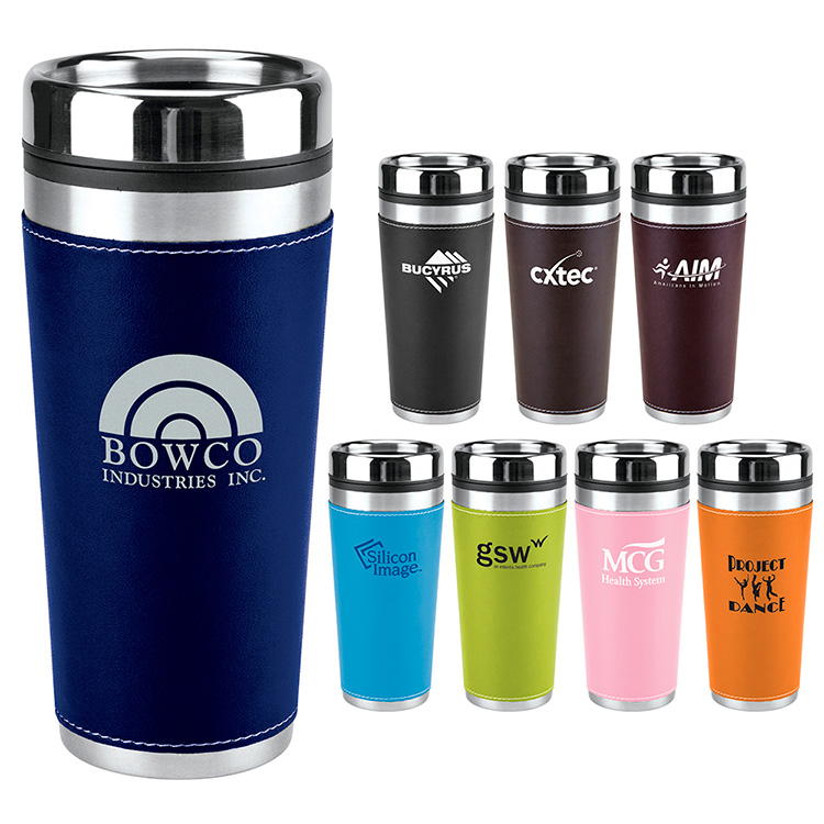 Leatherette Tumbler - 16 Oz.