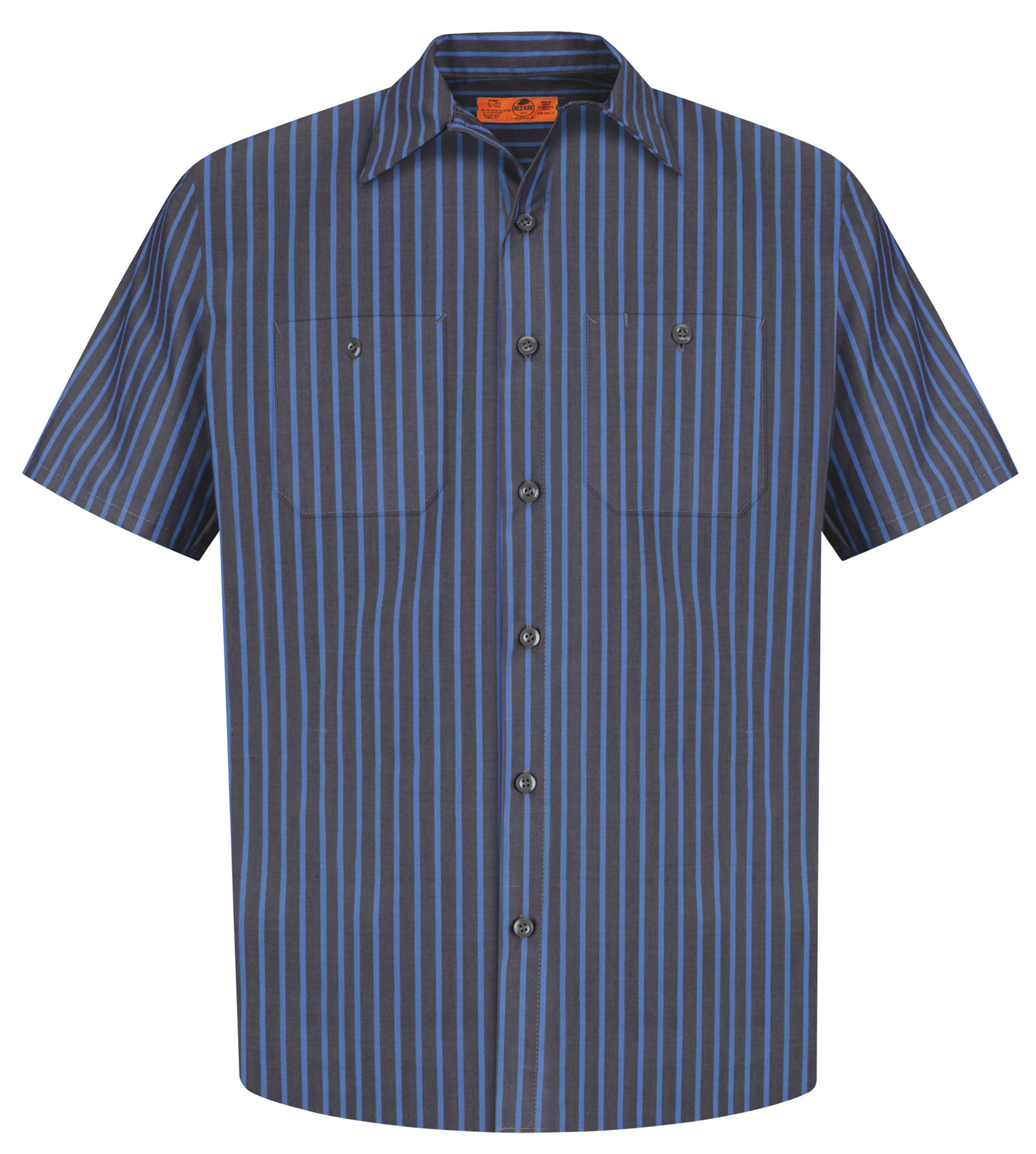 Red Kap® - Short Sleeve Striped Industrial Work Shirt