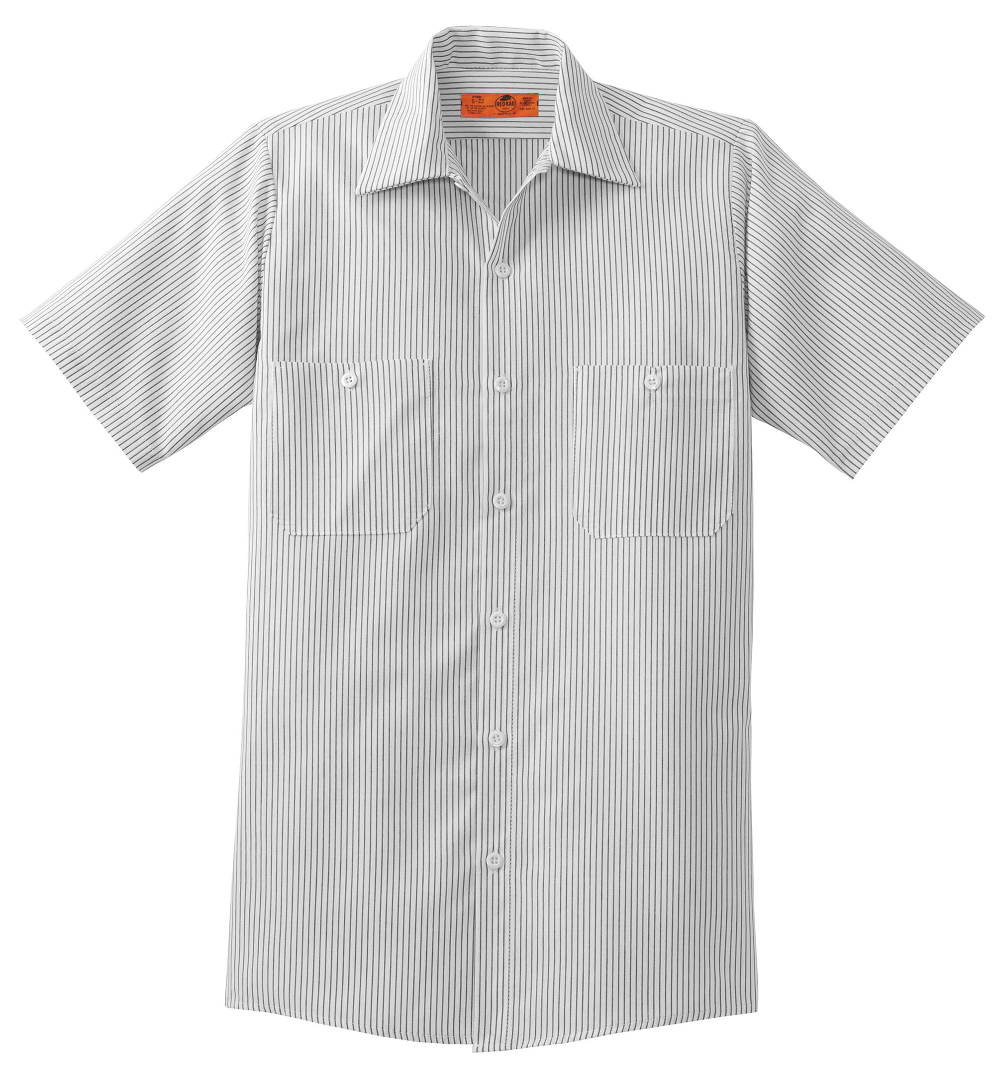 Red Kap® - Short Sleeve Striped Industrial Work Shirt