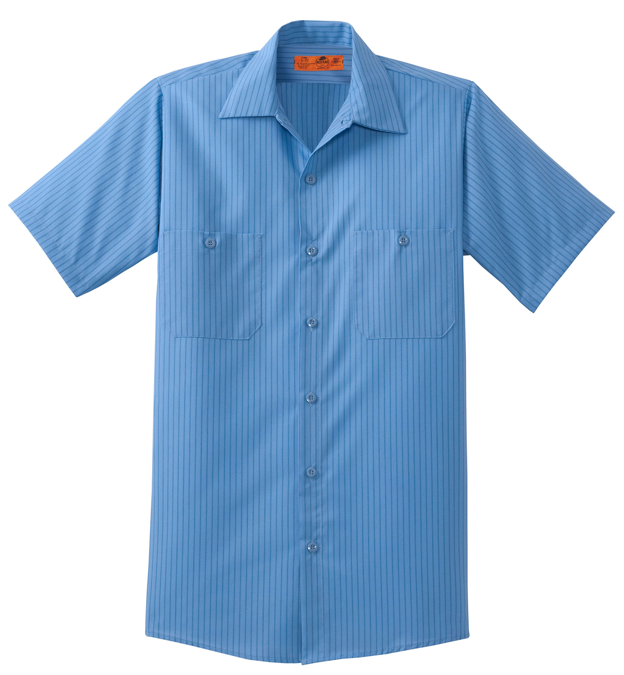Red Kap® - Short Sleeve Striped Industrial Work Shirt