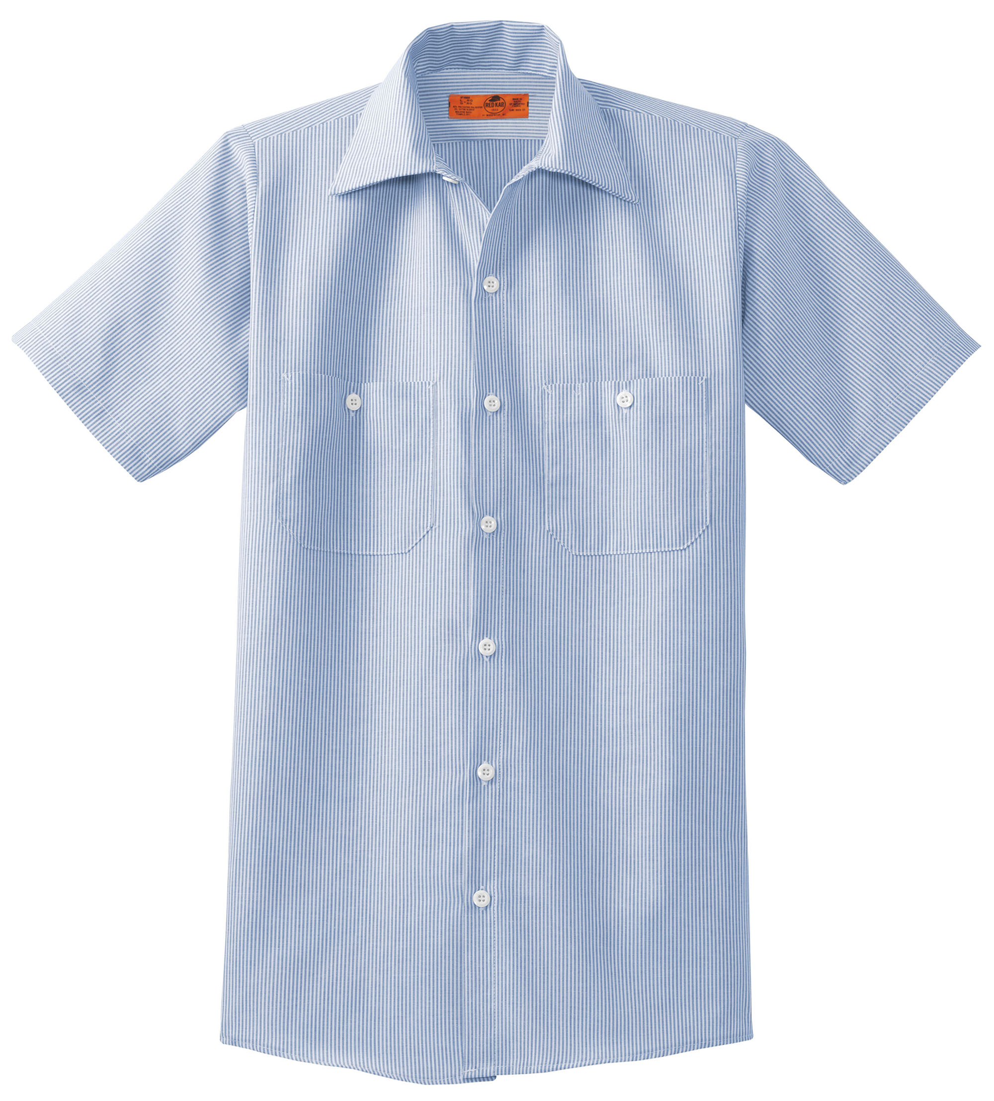 Red Kap® - Short Sleeve Striped Industrial Work Shirt