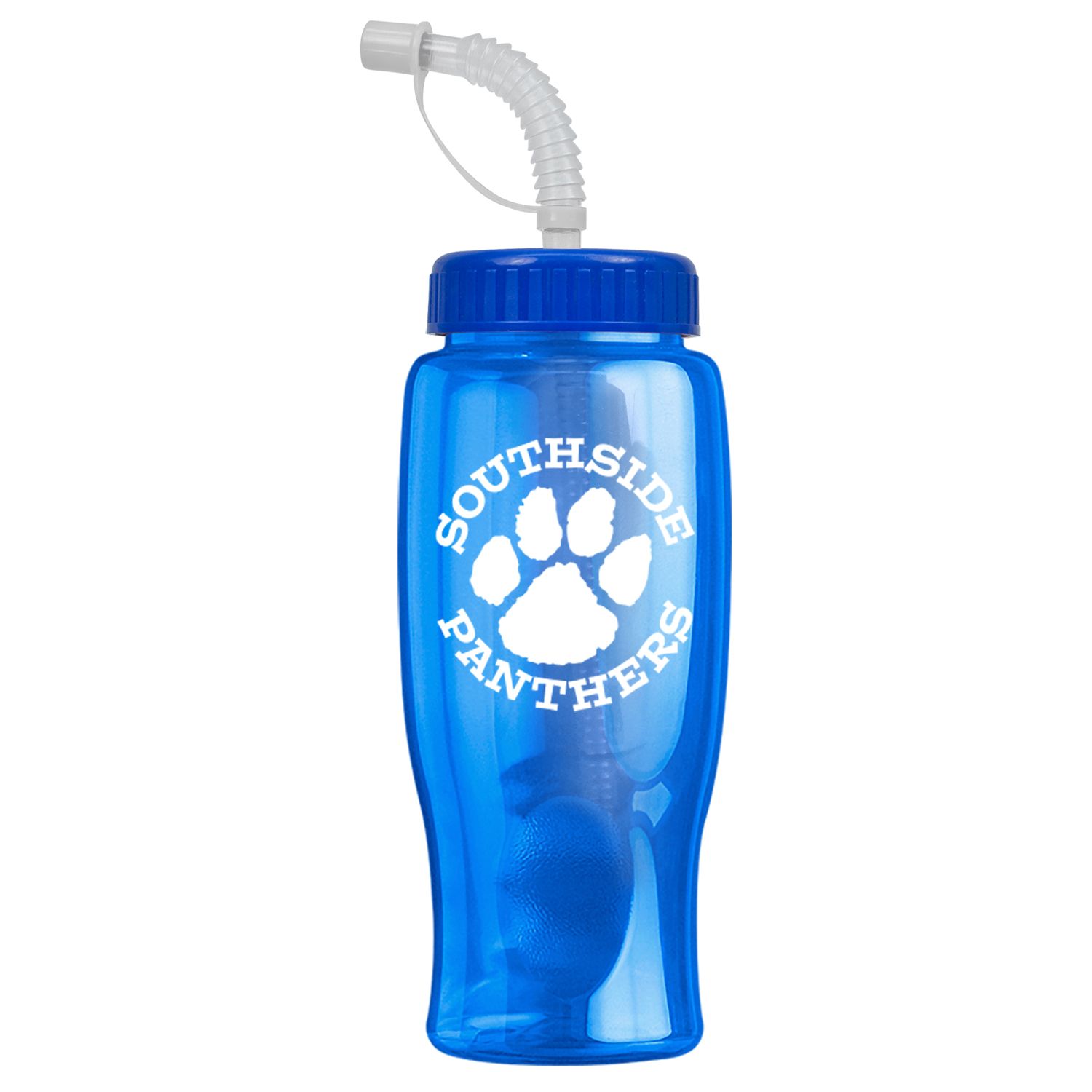 Poly-Pure - 27 oz. Transparent Bottle-Straw Lid