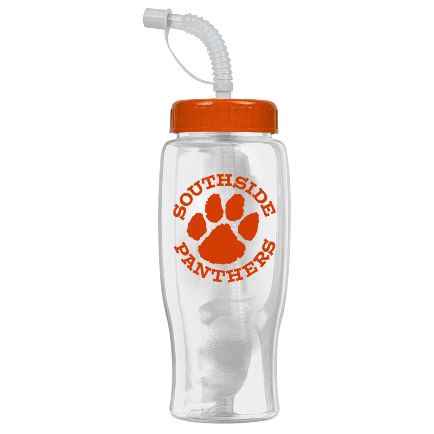 Poly-Pure - 27 oz. Transparent Bottle-Straw Lid
