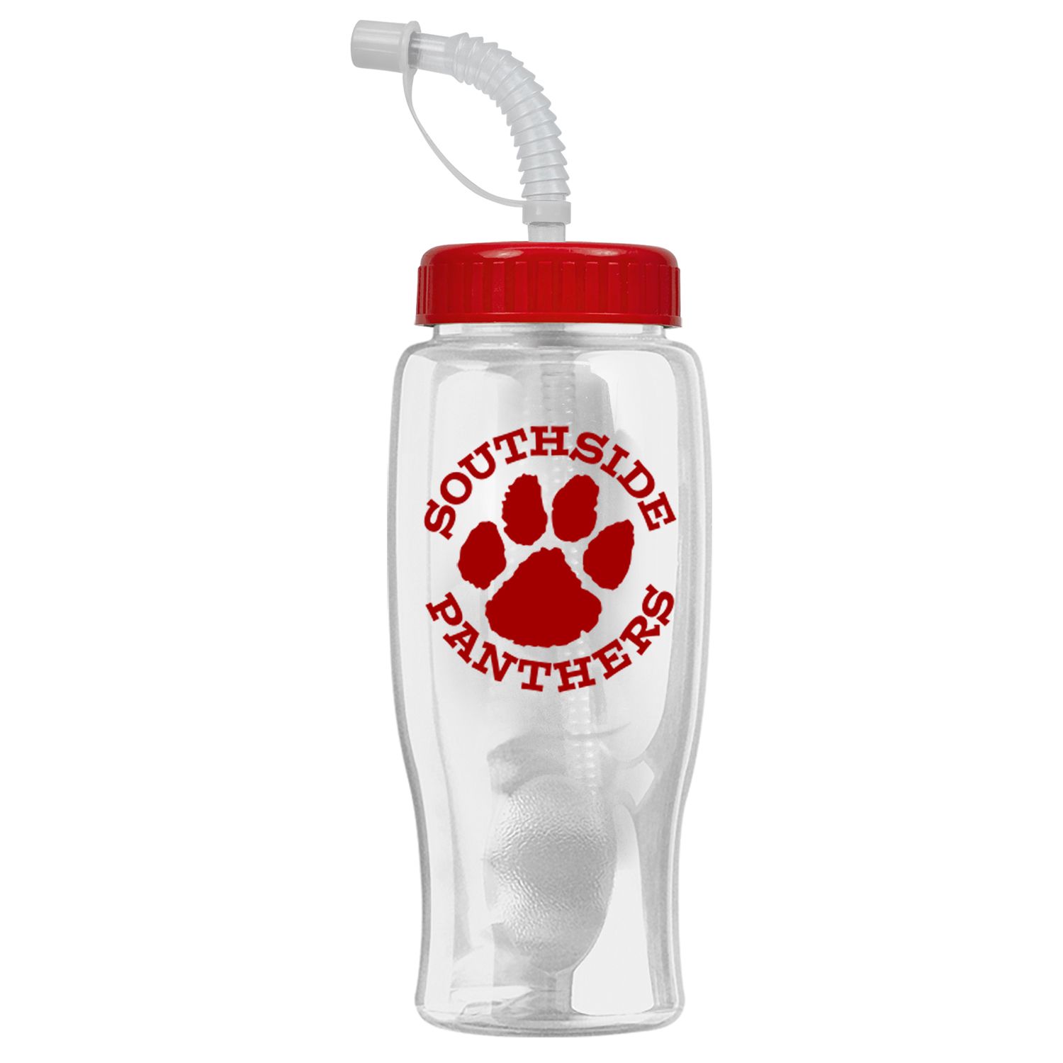 Poly-Pure - 27 oz. Transparent Bottle-Straw Lid
