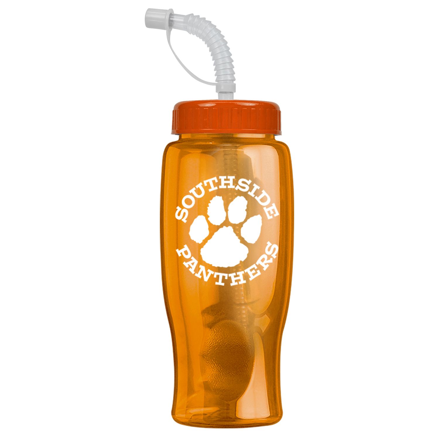 Poly-Pure - 27 oz. Transparent Bottle-Straw Lid