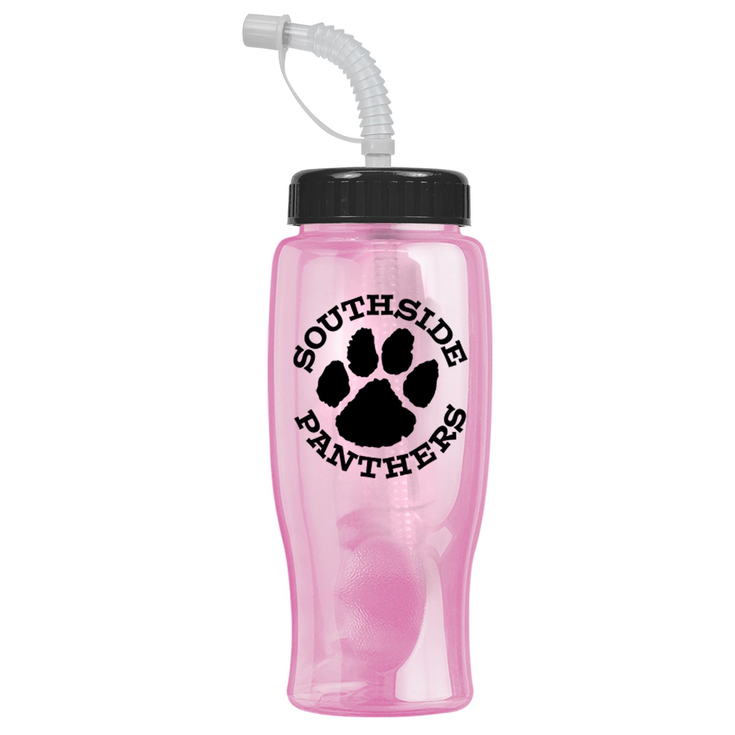 Poly-Pure - 27 oz. Transparent Bottle-Straw Lid