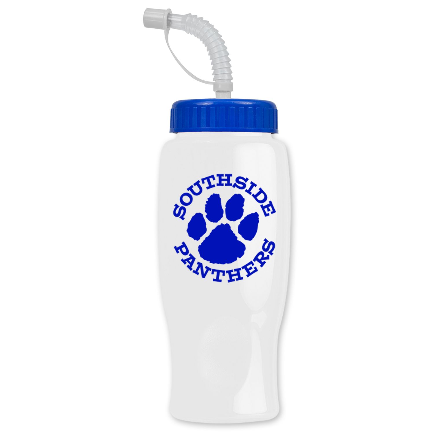 Poly-Pure - 27 oz. Transparent Bottle-Straw Lid