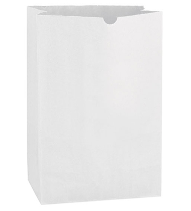 White Kraft 1/6 bbl. Large SOS Grocery Bag