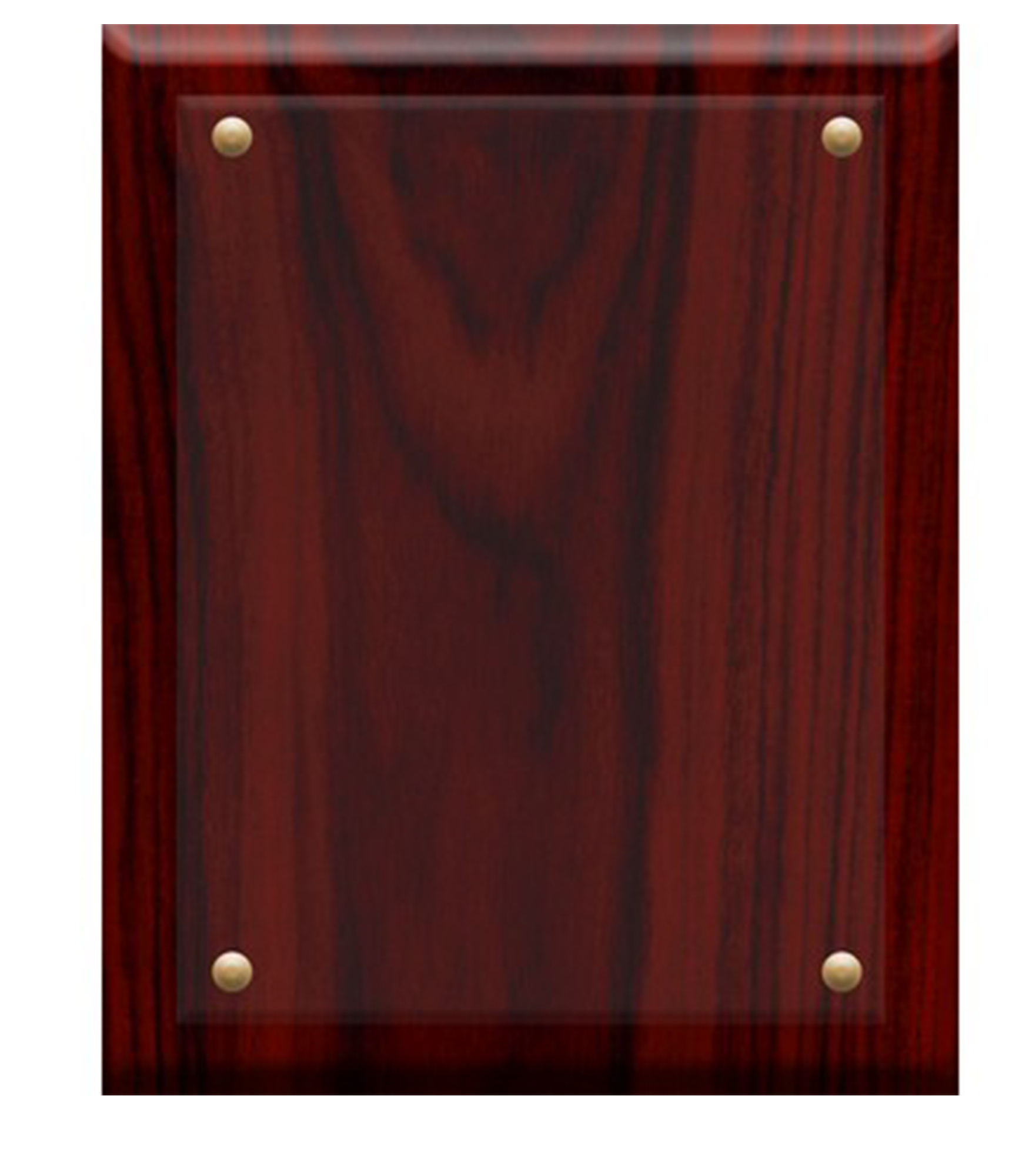 Crystal and Rosewood Finished Plaque (8