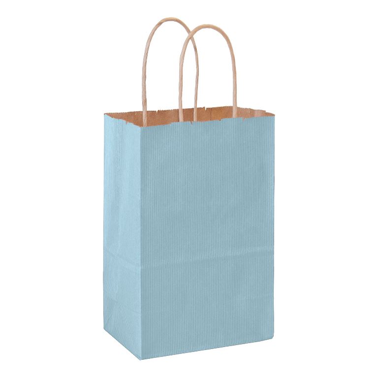 Matte Color Twisted Paper Handle Shopper