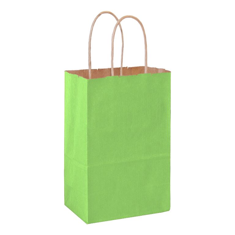 Matte Color Twisted Paper Handle Shopper