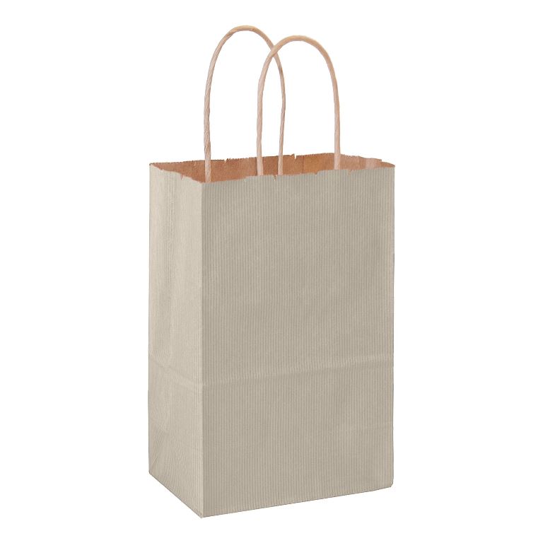 Matte Color Twisted Paper Handle Shopper