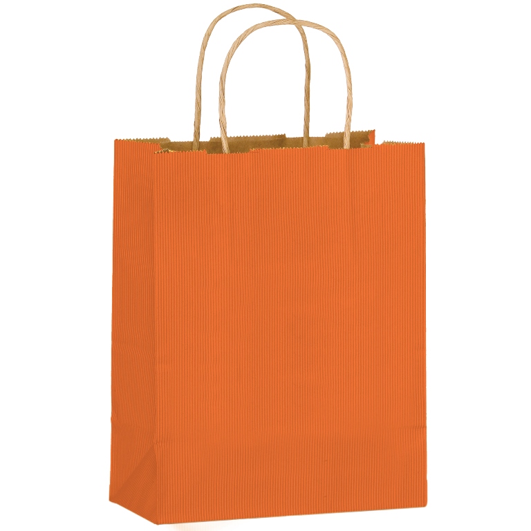 Matte Color Twisted Paper Handle Shopper