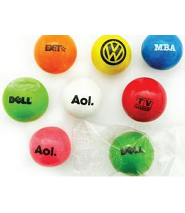 Unwrapped Large Imprinted Gumballs