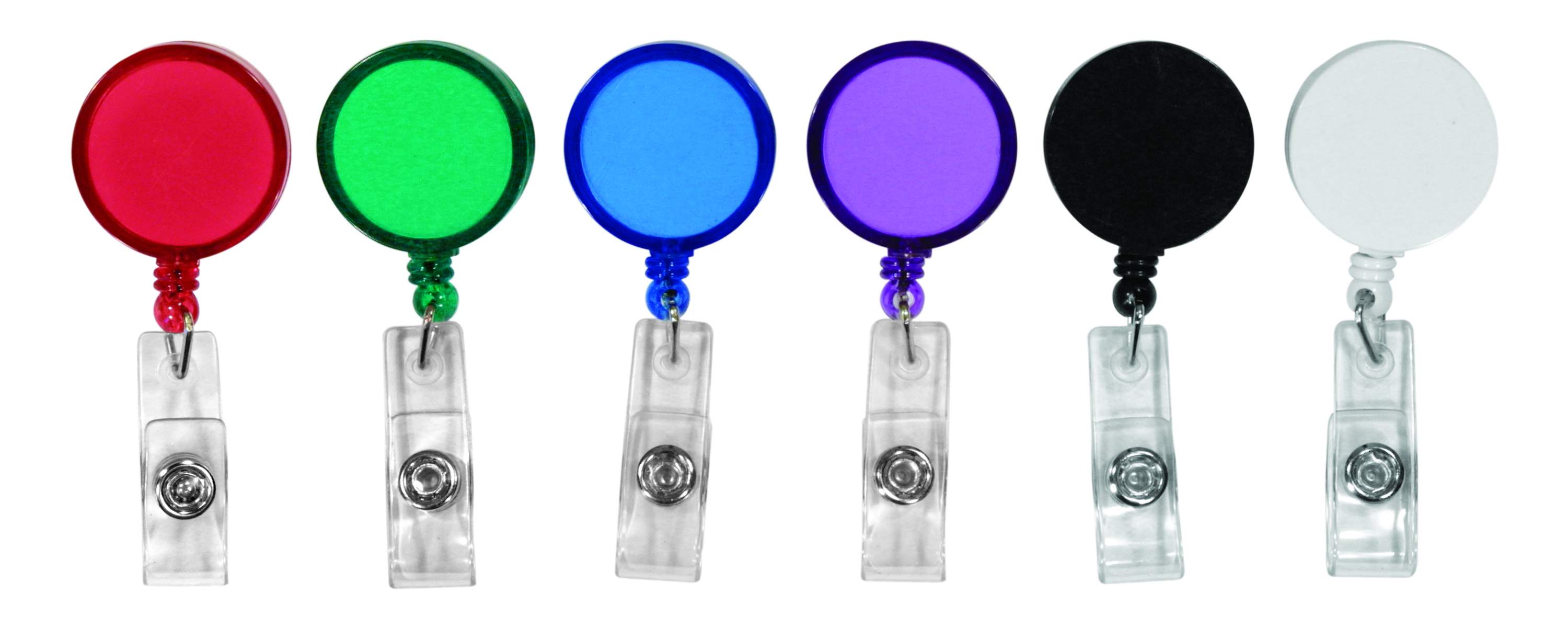 Round Badge Holder W/Alligator Clip