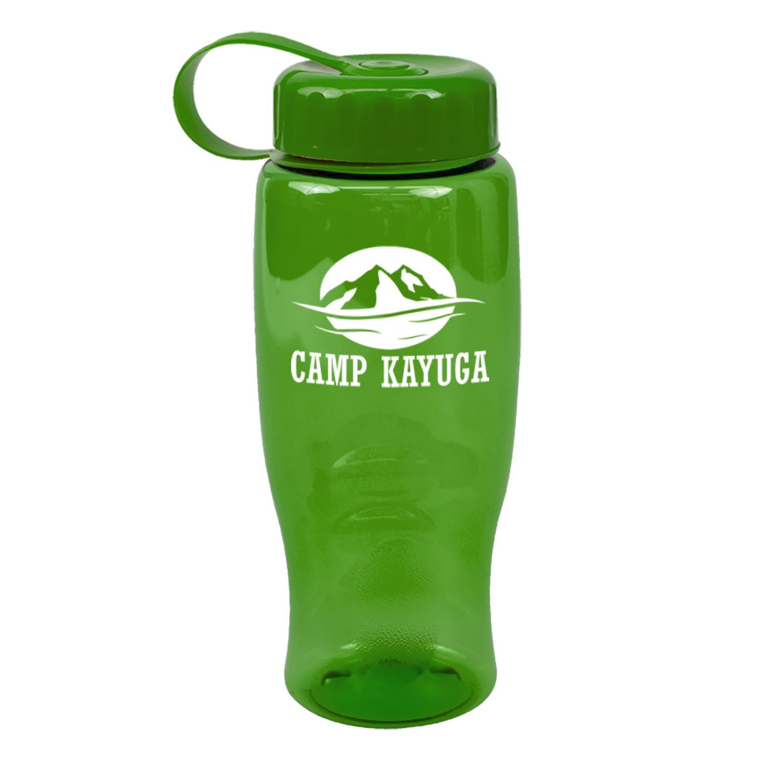 Poly-Pure -27oz. Transparent Bottle -Tethered Lid