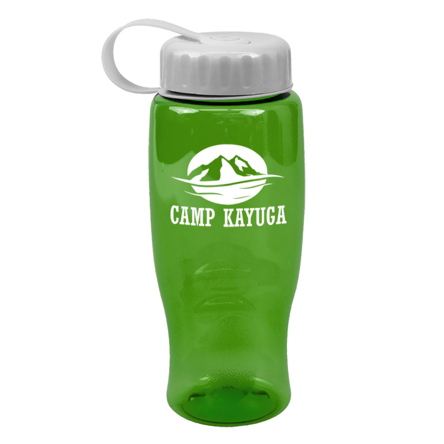 Poly-Pure -27oz. Transparent Bottle -Tethered Lid