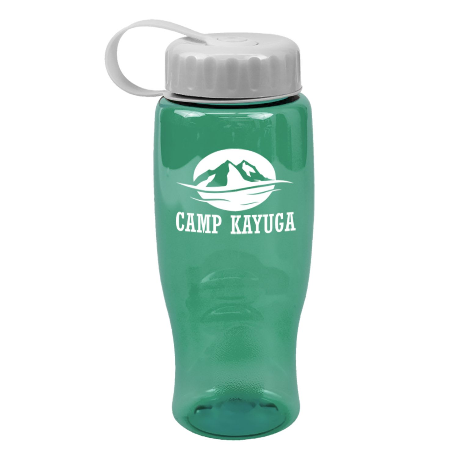 Poly-Pure -27oz. Transparent Bottle -Tethered Lid