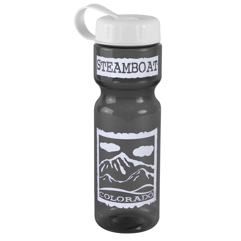 Champion - 28 oz. Trans. Bottle-Tethered Lid