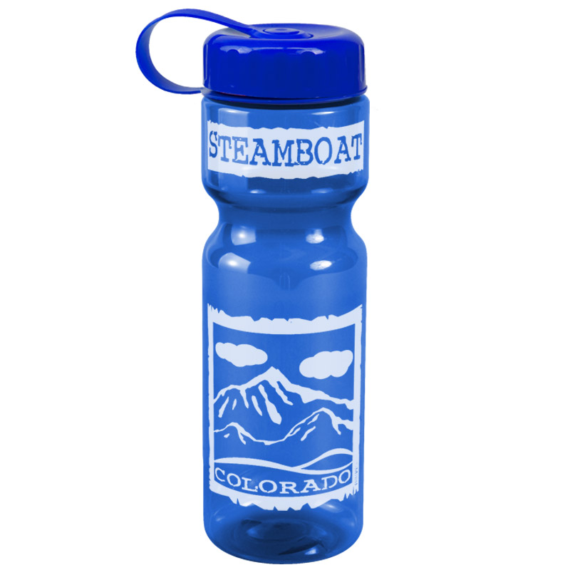 Champion - 28 oz. Trans. Bottle-Tethered Lid