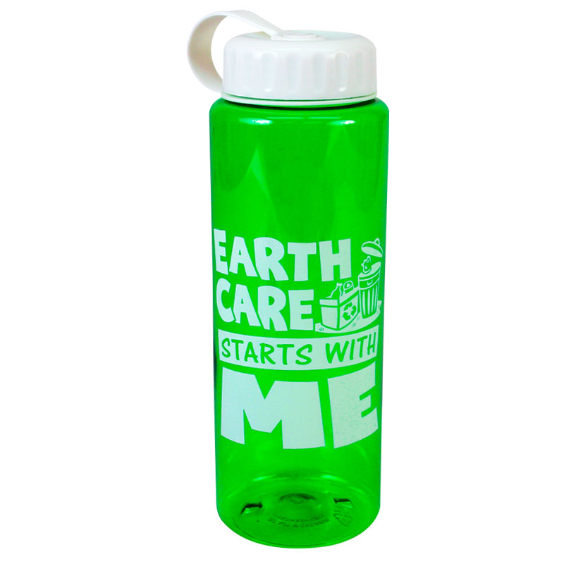 The Guzzler - 32 oz. Trans. Bottle-Tethered Lid