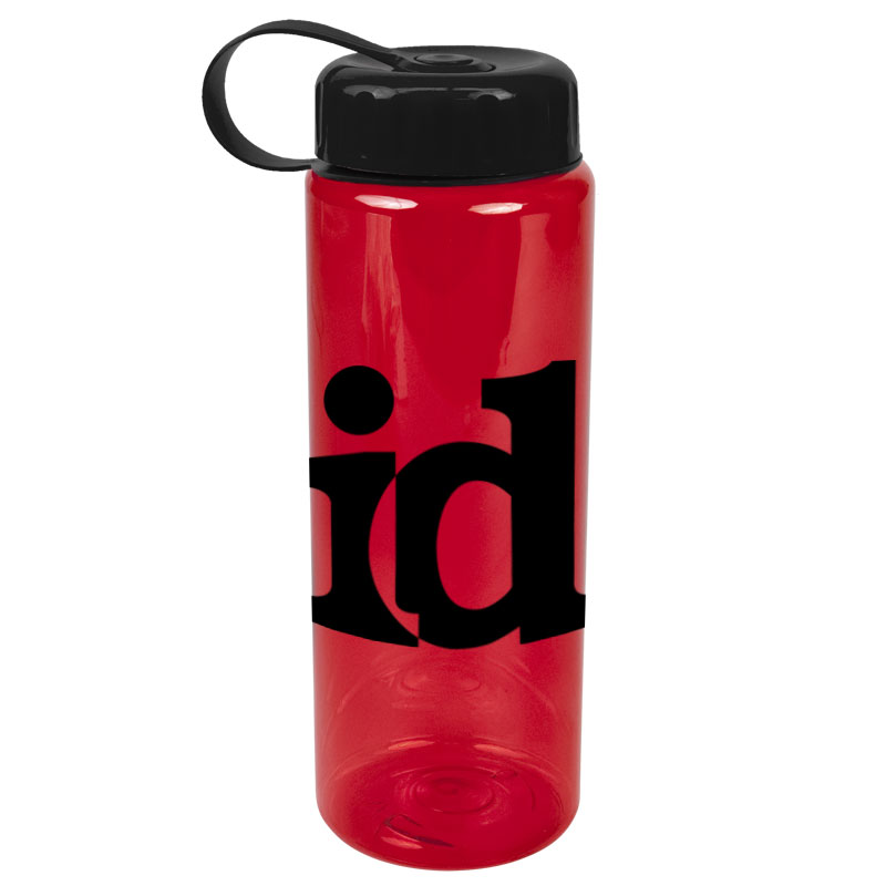 The Guzzler - 32 oz. Trans. Bottle-Tethered Lid