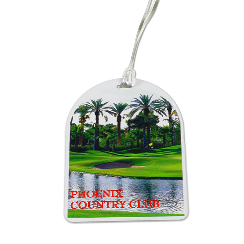 Oval Top Golf Tag - 4c Digital Imprint