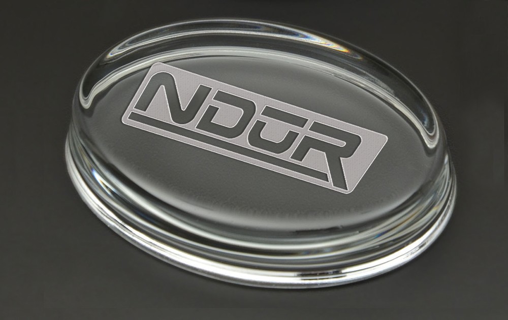 Oval Paperweight - Deep Etched
