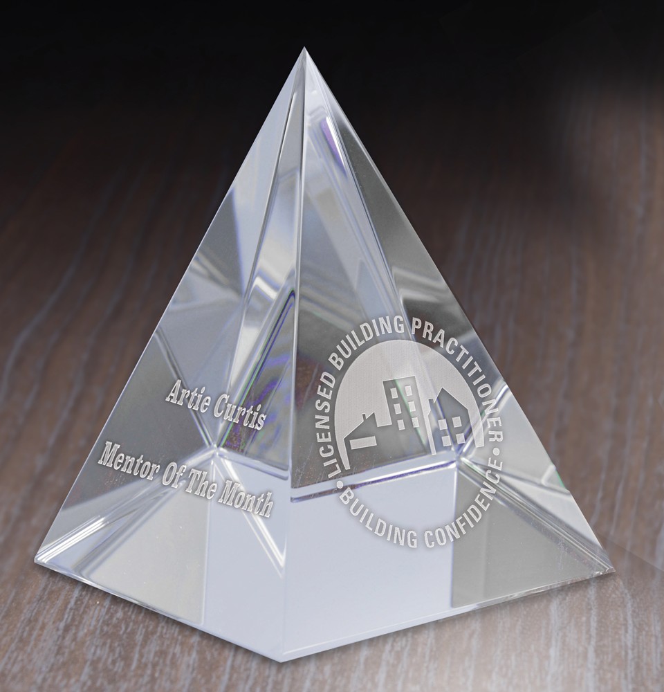 Large Pyramid Paperweight
