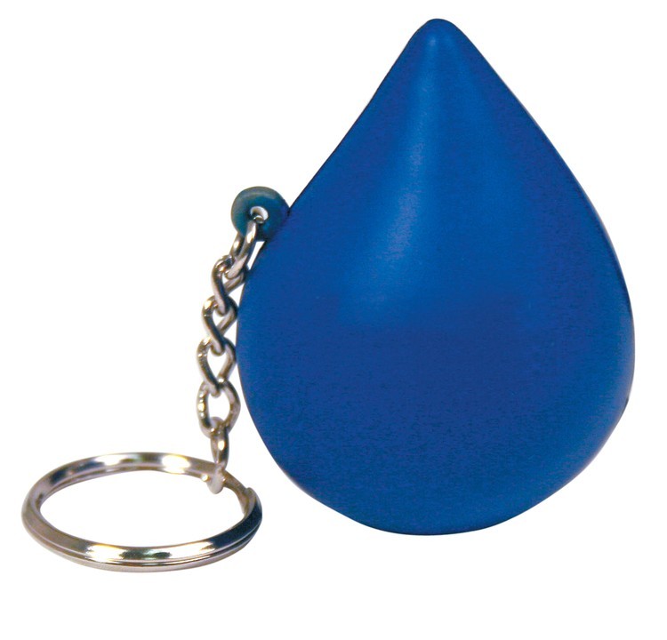 Blue Drop Stress Reliever Keyring