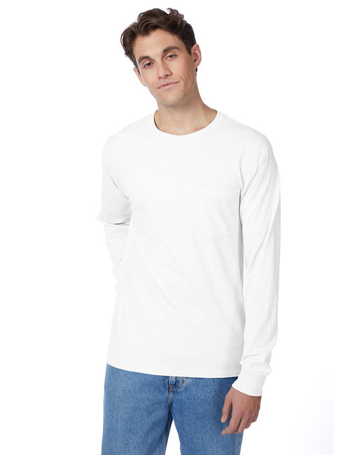 Hanes Men's Authentic-T Long-Sleeve Pocket T-Shirt