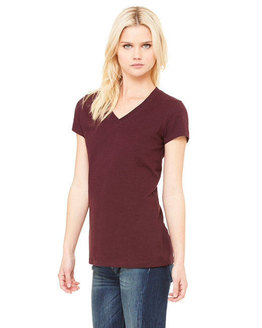 Bella + Canvas Ladies' Jersey Short-Sleeve V-Neck T-Shirt