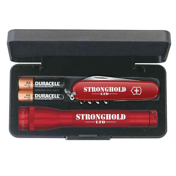 Mini Maglite® With Large Victorinox® Swiss Army Knife