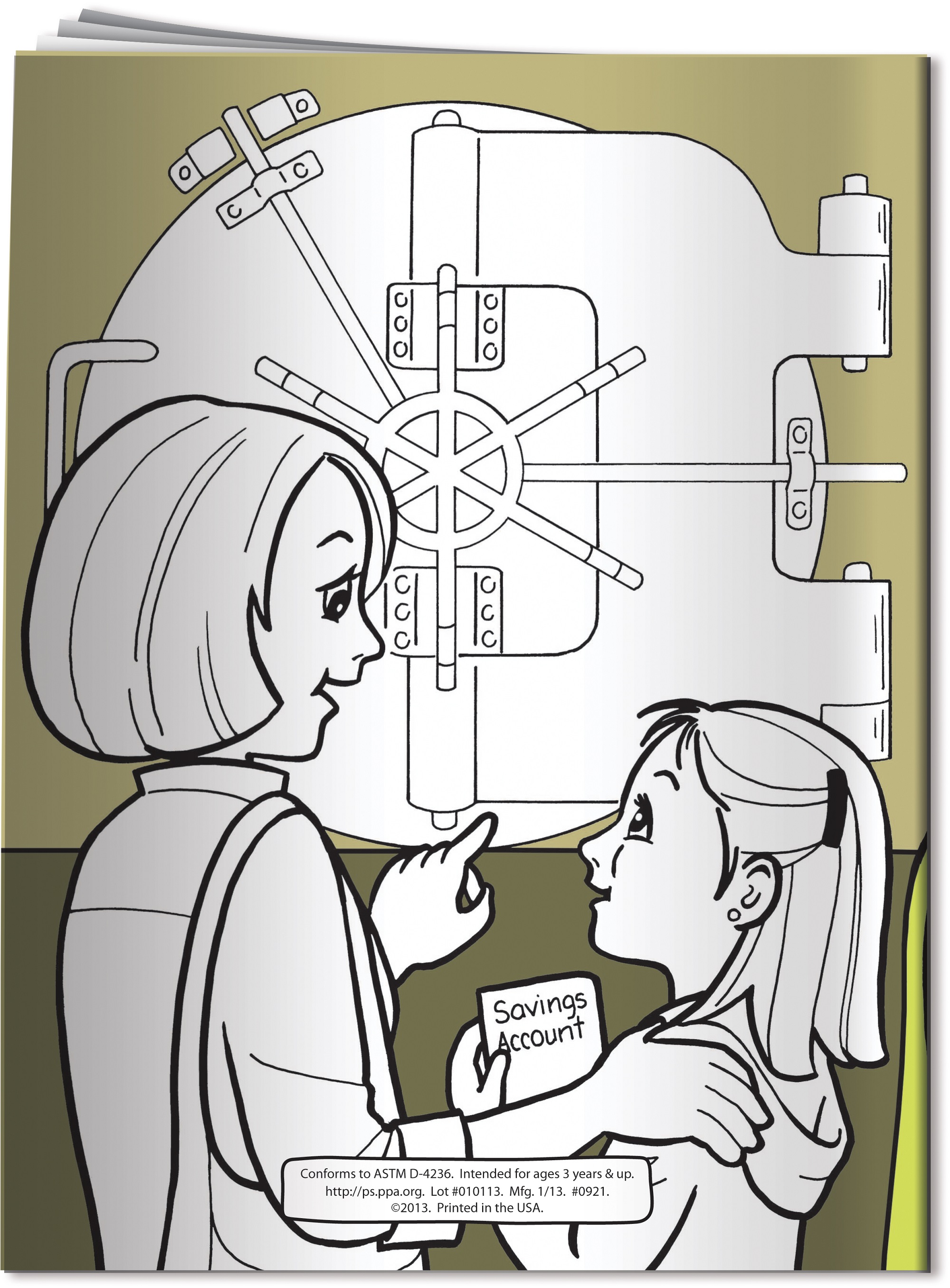 Coloring Book: Let's Go to the Bank