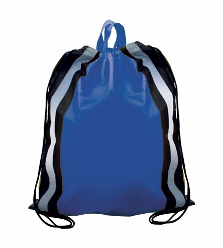 Non-Woven Reflective Drawstring Backpack, Full Color Digital