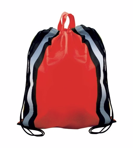 Non-Woven Reflective Drawstring Backpack, Full Color Digital