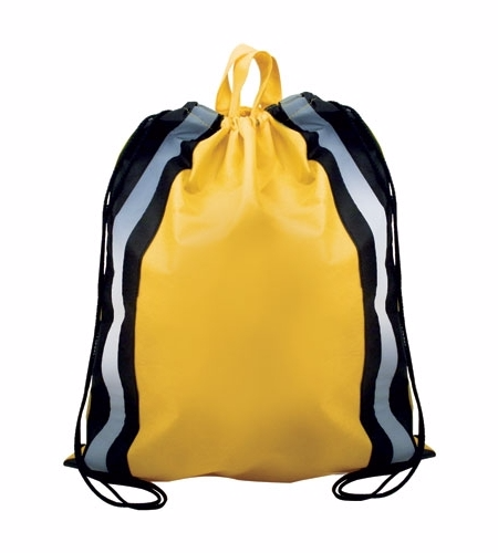 Non-Woven Reflective Drawstring Backpack, Full Color Digital