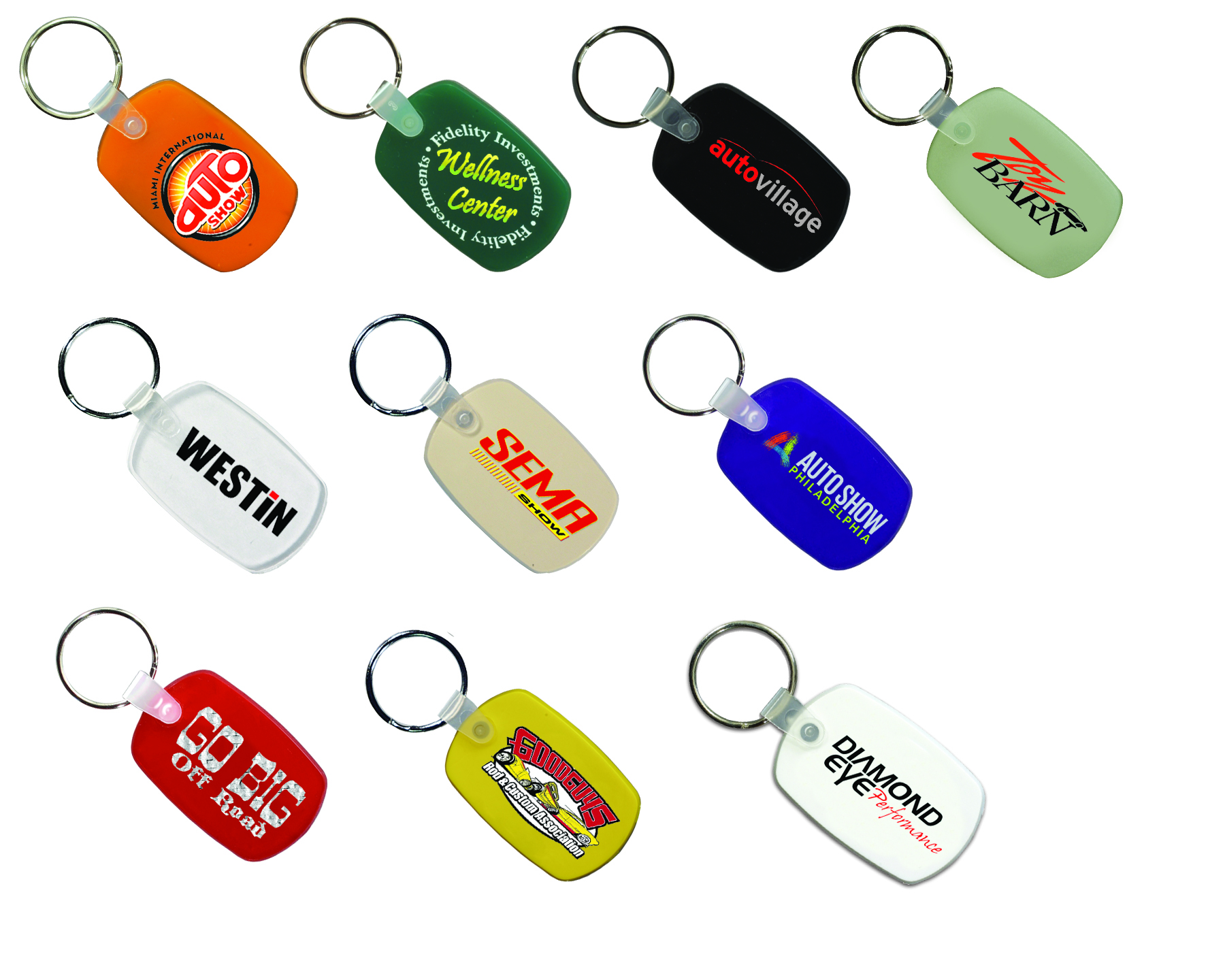 Standard Key Fob, Full Color Digital