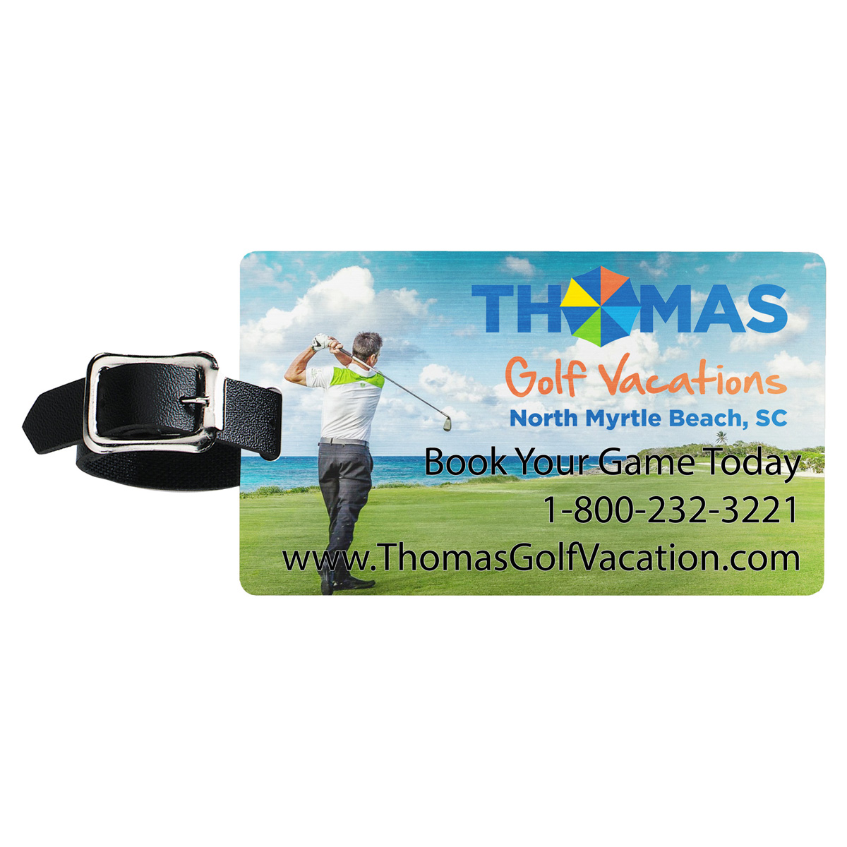 Brushed Aluminum Slip-In Pocket Luggage Bag Tag