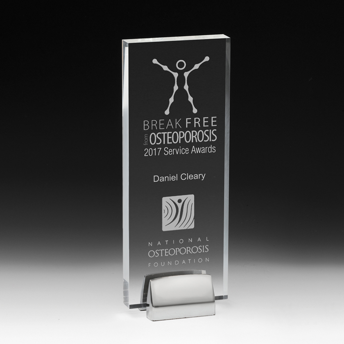 Rectangle Award w/ Chrome Base