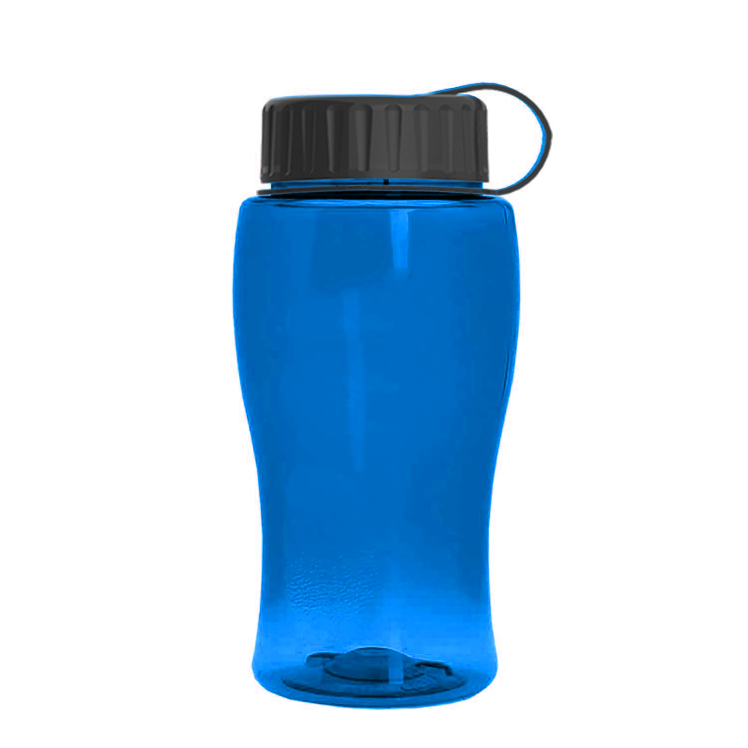Poly-Pure Jr. - 18 Oz. Transparent Bottle With Tethered Lid