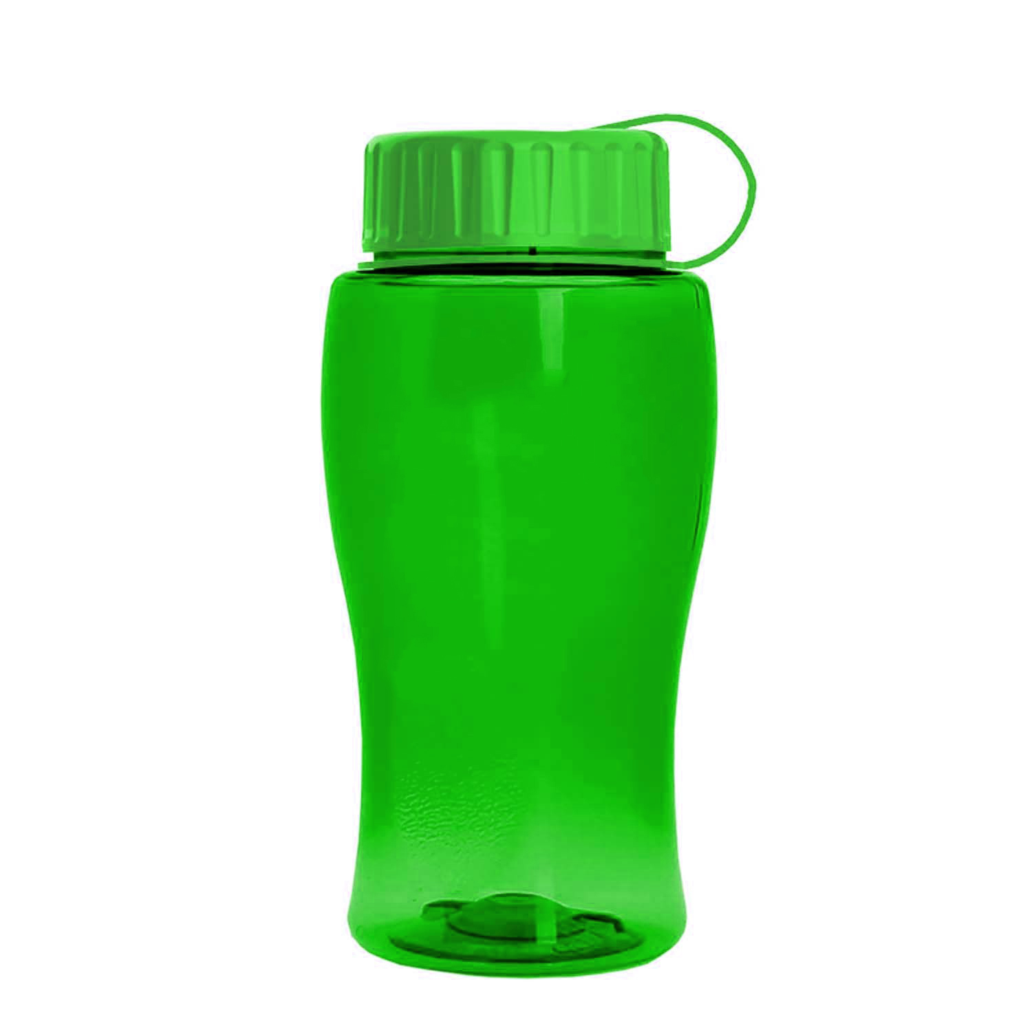 Poly-Pure Jr. - 18 Oz. Transparent Bottle With Tethered Lid