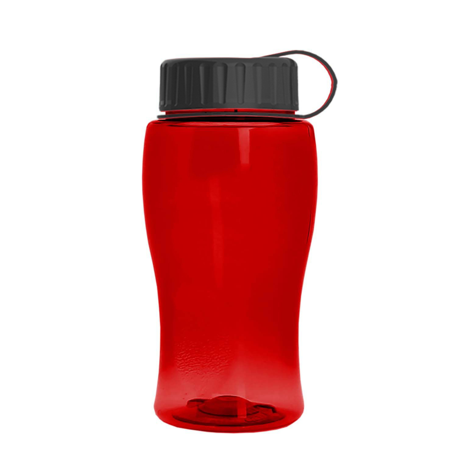 Poly-Pure Jr. - 18 Oz. Transparent Bottle With Tethered Lid
